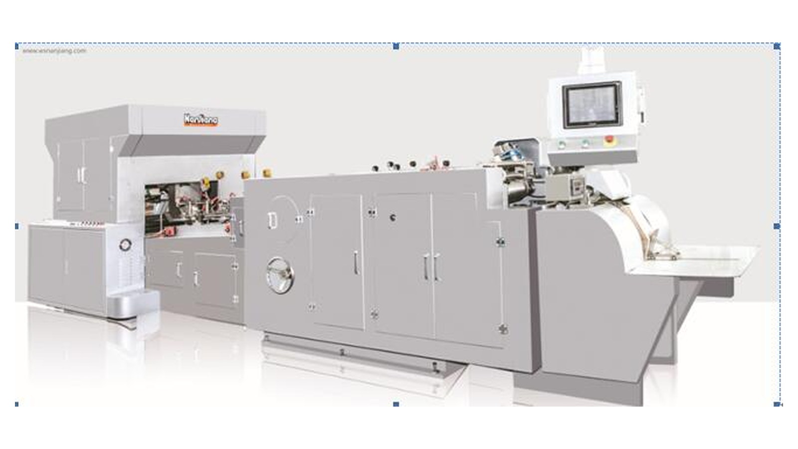 Paper bag forming machine with roll-fed paper